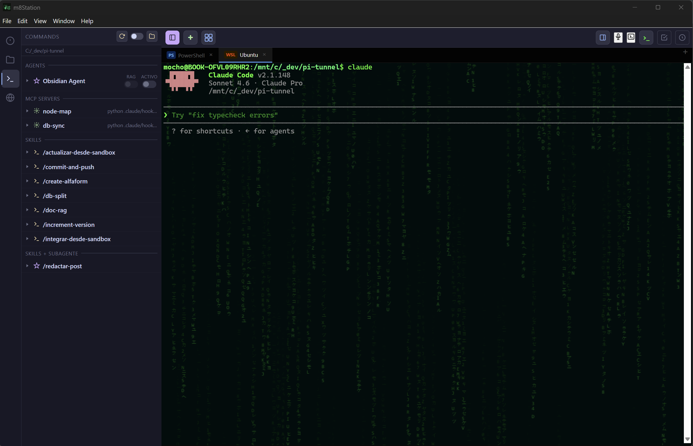 m8Station — UI de escritorio para Claude Code